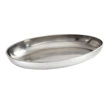 Seafood Tray, SS, Double Wall, HM, Oval, 18" L