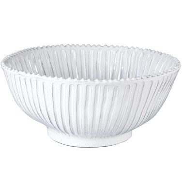 Vietri Incanto Stripe Large Serving Bowl, Italian Artisan Earthenware Dinner Party Serveware Dish