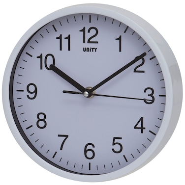 Unity UNSW197 Radcliffe Sweeping Seconds Hand Quiet Wall Clock, White