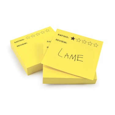 Genuine Fred Over-Rated, Rating Sticky Notes