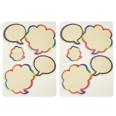 Wrapables Rainbow Thinking Bubble Sticky Notes (Set of 2)
