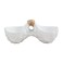 Mud Pie Sea Double Serving Dish, 2 1/2" x 10", WHITE