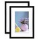 EZOOZE 18x24 Frame, Black 18x24 Picture Frame With Mat 16x20, Wall Hanging Elegant Simplicity Poster Frame, 2-Pack