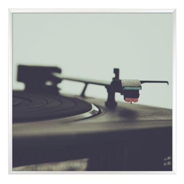 Golden State Art, 12.5x12.5 Aluminum Music Album Frame, Silver Metal Vinyl Record Frames for Lp Cover, Acrylic Front, Wall Hook for Wall Art Decor, 1 Pack