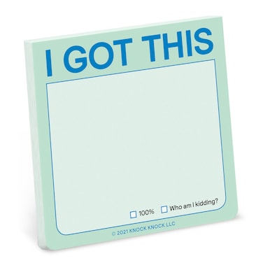 1-Count Knock Knock I Got This Sticky Note (Pastel Version, 3 x 3-inches)