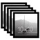 Americanflat 10x10 Picture Frame with Polished Plexiglass - Set of 5 - Galleria Collection - Gallery Wall Frame Set for Tabletop and Wall Display - Black