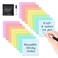 Clever Clean Dry Erase Sticky Notes 16 Pack, 8 Colors Reusable Whiteboard Stickers 3"x3". Great for Labels, Lists, Notes,Reminders and Decals. Restickable and Washable.