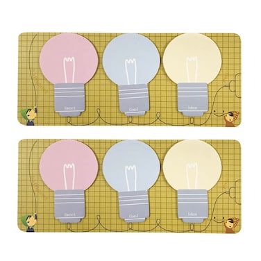 Wrapables Light Bulb Sticky Notes, Set of 2