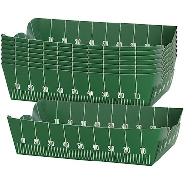 Kickoff Football Green Paper Hot Dog Trays - 8ct - Perfect for Game Day, Tailgates, and Football Events