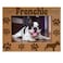 KATE POSH Best Frenchie Ever Engraved Natural Wood Picture Frame, French Bulldog Photo Frame, Pet Memorial Gifts, New Puppy Gifts, Dog Lover Gift, Paw Prints on my Heart (4x6 Horizontal)