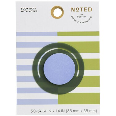 Noted by Post-it&Acirc;&reg; Bookmark Notes, 1-716"H x 1-7/16"W x 1/4"D, Pink, 50 Sheets Per Pad