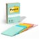 Post-it Notes Original Pads in Beachside Cafe Collection Colors, Note Ruled, 4" x 6", 100 Sheets/Pad, 5 Pads/Pack