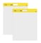 Post-it Easel Pad, 20 in x 23 in, White, 20 Sheets/Pad, 2 Pads/Pk, Mounts to surfaces with Command Strips included (566)