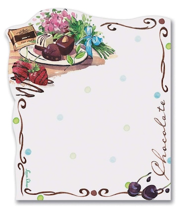 Lissom Design Sticky Notes - Designer Self-Stick Note Pad for Home or Office Self-Adhesive Notepad, 75-Sheets, Chocolate Delights