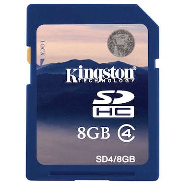 Kingston Digital 8GB SDHC Class 4 Flash Card Twin Pack (2 Pieces) (SD4/8GB-2P)