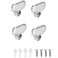 jing Mirror Clips, Glass Clips Clamps Holder Oval Wall Mounted Mirrors BracketClip Bathroom Mirrors Supporting Sheet Mirror Fixed Fitting 4 Pcs