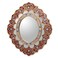 NOVICA Reverse Painted Wood and Glass Wall Mounted Mirror, Red, 'Golden Rays'