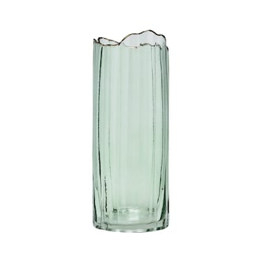 PEPAXON Tall Glass Vase for Flower Vase Heavy Large Cylinder Vase Home Decoration Green12x30cm