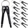 Pndeyo Keychain Screwdriver Tool Set, 11pcs Outdoor Tool Gadgets Kit Travel Kits Key Chain Screwdriver Tool Mini Pocket Screwdriver Keychain with Key Rings Gifts for Men