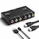 ZUZONG 2 RCA to HDMI, 1080P 2 Way RCA Composite CVBS AV Switch to HDMI Video Audio Converter Adapter Supporting 4:3/16:9, for PC Laptop Xbox PS2 PS3 N64 NGC SNES WII VHS VCR Camera DVD