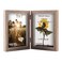 5x7 Picture Frames Double Hinged MDF Wood Grain Shadow Box with Glass Front Stand Vertical on Tabletop