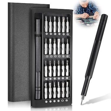 24-in-1 Compact Precision Screwdriver Set, Ultra-durable Stainless Steel Mini Tool Kit for Electronics Gladwares, Gadgets, Watches, Laptops, Mobiles - [Industrial Grade Steel]