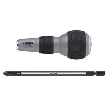 VESSEL Ball Grip (Bit-replaceable Tang-Thru Screwdriver) [No.230W-2] (Ph No.2) (Japan Import)