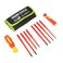 OEMTOOLS 22593 10 Piece Insulated Screwdriver Set, 4 Flathead Screwdrivers, 4 Phillips Screwdrivers, Interchangeable Blades And Electrician Tool Pouch