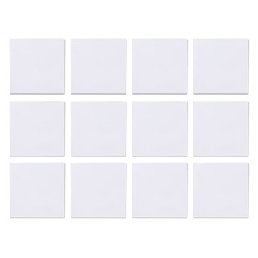 Dry Erase Sticky Notes, 12 Pack, 3 x 3 Reusable Whiteboard Surface for Home, Classroom or Office Use