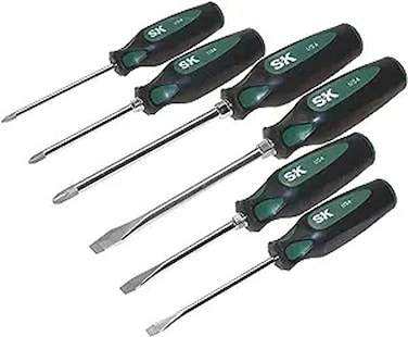SK Tools USA 6 Piece, CushionGrip Automotive Combination Screwdriver Set   86336