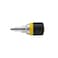 Klein Tools 32593 Multi-bit Ratcheting Screwdriver, 6-in-1 Stubby Tool with Phillips and Slotted Bits and 2 Nut Driver Sizes