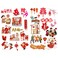 Seasonstorm Chinese Lunar New Year Aesthetic Precut Cute Aesthetic Diary Travel Paper Journal Stickers Scrapbooking Stationery Sticker Flakes Art Supplies