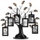 Americanflat Family Tree Picture Frame - Includes 6 Hanging 2x3 Picture Frames - Adjustable Ribbon Tassels - Perfect for Mother's Day, Birthdays, Christmas Day, Anniversary - Black and Bronze