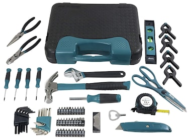 Anvil A76HOS 76 Piece Homeowner&acirc;&euro;&trade;s Tool Set w/ Scissors, Pliers, Hammer, Screwdrivers, and More (Bi-Fold Plastic Carrying Case Included)