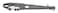 C.R. LAURENCE CRL8010S CRL Center-Hung Side-Load Arm Assembly for 1/2" Depth Top Rail