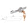 C.R. LAURENCE 963L CRL Chrome Tamper Proof Sliding Glass Door Lock with Standard Ratchet Bar