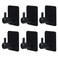 VAEHOLD Black Adhesive Hooks 6 Pack, Heavy Duty Wall Hooks Aluminum Hooks for Hanging Coat, Hat, Towel, Robe, Key, Clothes, Towel Hook Wall Mount for Home, Office, Kitchen, Bathroom