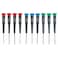 General Tools 690 Precision Screwdrivers, Set of 10, Color-Coded Slotted, Phillips and Torx Bits with Swivel Heads, Organizer Case
