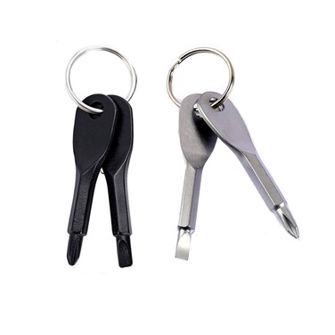 ShineIn Portable Pocket Screwdriver Kit,Multifunctional Flathead &amp; Phillips Head Screwdriver 4 Pcs