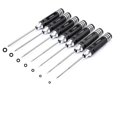 YoungRC RC Screwdriver Tools Kit 7pcs Hex Screw Driver Set for RC Models   0.9mm 1.27mm 1.3mm 1.5mm 2.0mm 2.5mm 3.0mm