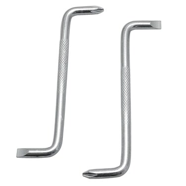 BLLNDX Offset Screwdriver 2PCS Double Ended Right Angle Screw Drivers Phillips and Flat Head Z Shaped Screwdrivers