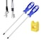 IEBUOBO Slotted and Phillips Screwdriver PH2 8" Long Cross-head Screwdriver &amp; Flat Blade Screwdriver, 2 Packs Magnetic Screwdriver with Rubber Handle, With Magnetizer/Demagnetizer Tool
