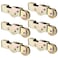 SEUNMUK 6 Pack Sliding Patio Door Roller Replacement,1-1/4 Steel Sliding Patio Glass Door Tandem Roller, Steel Ball Wheel Bearing for Gate Window (Golden)