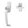 Classic Push-Button Handle Set with Key Lock (White)