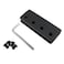 HJGarden Bi Parting Sliding Barn Door Hardware Connector for 1 9/16 Inch Flat Track, Sliding Barn Door Hardware Rail Adaptor Flat Track Connector, Black