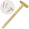 OIIKI 6 in 1 Mini Multifunction Hammer, Tiny Copper-Plated Hammer &amp; Screwdriver, Multifunctional Hand Repairing Tools for Jewelry, Eating Walnuts (Gold)