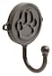 Franklin Brass Paw Print (1-Pack) Single Wall Hooks 1-Prong Venetian Bronze Dog Themed Hooks for Hanging Leash, Dog Harness, Wall Mount Hanger, Organization Decorative Wall Hooks FBPAWHK-VBR-C