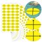 3/4&quot; x1/2&quot; Machine Embroidery Design Placement Reusable Oval Shape Target Yellow Embroidery Target Labels 360 Pcs