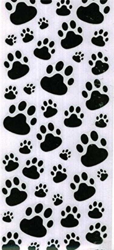 Large Dog PAW Print Stickers - Black/White