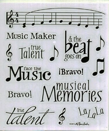2 Sheets - Music Words Stickers